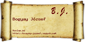 Bogyay József névjegykártya