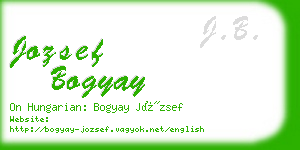 jozsef bogyay business card